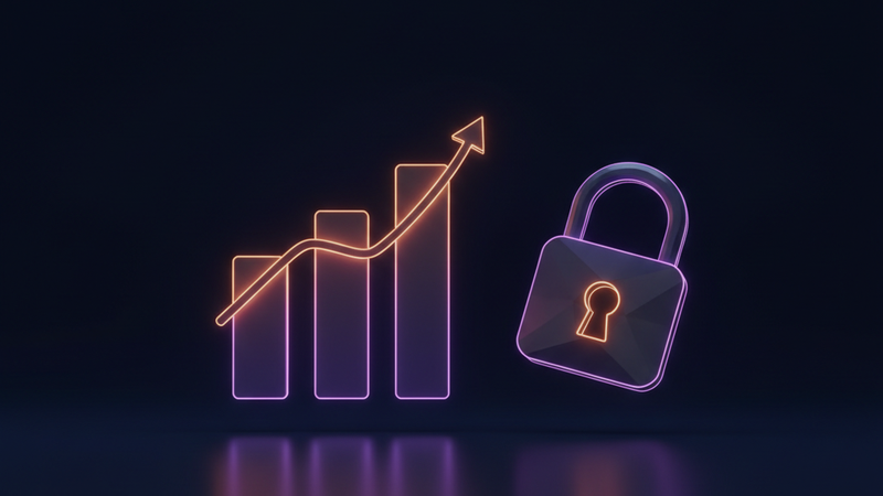 Google Analytics API key guide with padlock and analytics chart